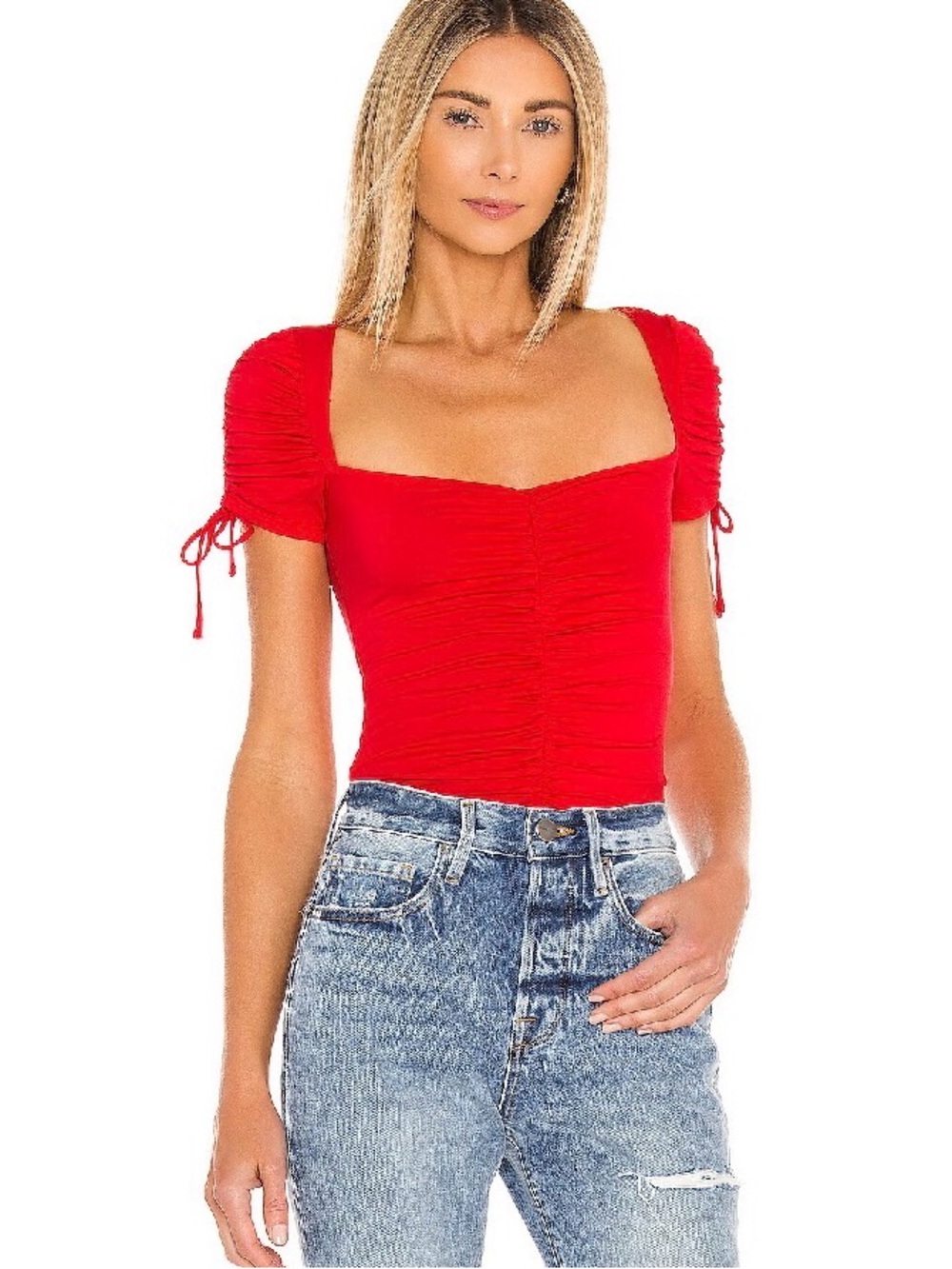 Lovers + Friends Jupiter Square-Neck bodysuit